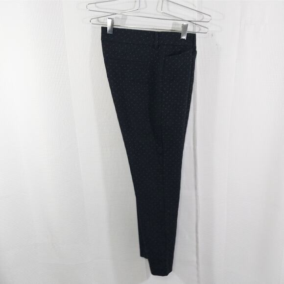 OLD NAVY! RICH BLACK W/GRAY POLKA DOTS SKINNY STYLE PANTS, SLACKS TROUSERS! SZ 8 - Picture 6 of 10
